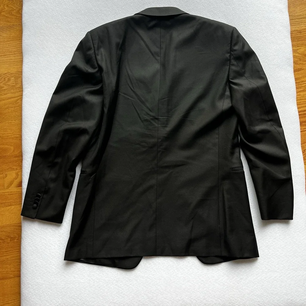 Ermenegildo Zegna Blazer 52‎ EU 44 US Black Roma Fit Italy Made Wool Sport Coat